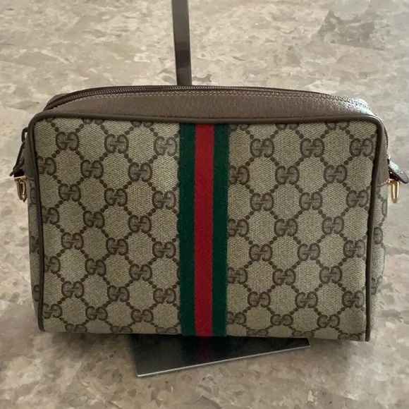 Gucci Cream and Brown Messenger Bag with GG Monogram - Picture 2 of 16